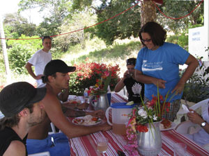 Taking a Break: Canadian Television Crew Taking a Break at Cerrito